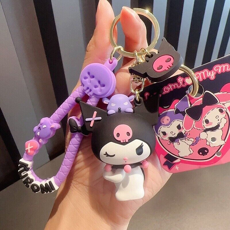 Sanrio Characters Kuromi 💜 Keychain Purple 3D Figure For Backpack NEW US Seller