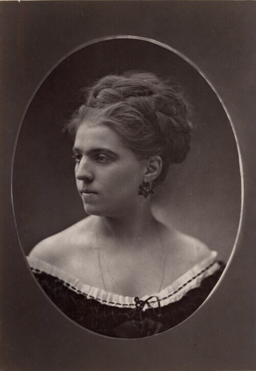 French Opera Singer Eugènie Mauduit orig 1880s photoglypty photograph