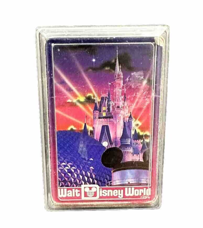 Vintage Walt Disney World Playing Card Set With Plastic Case