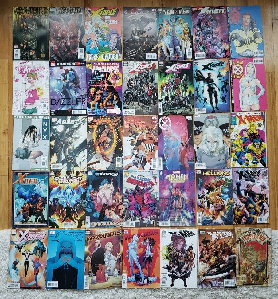 Huge Lot of 35 Comics UNCANNY X-MEN WOLVERINE DEADPOOL NYX X-23 X-FORCE Marvel