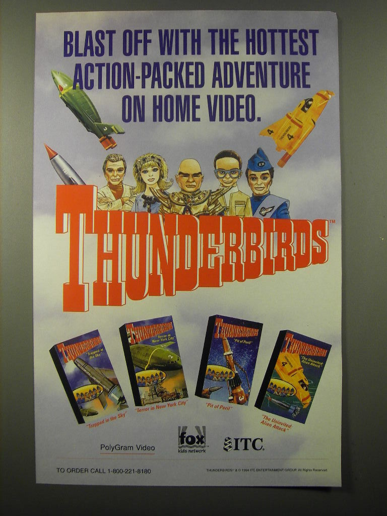 1994 Polygram Video Thunderbirds Videos Advertisement - Blast off