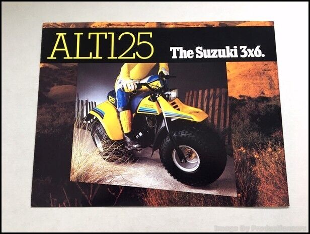 1983 Suzuki ALT125 4-wheeler ATV 3x6 Vintage Sales Brochure Folder