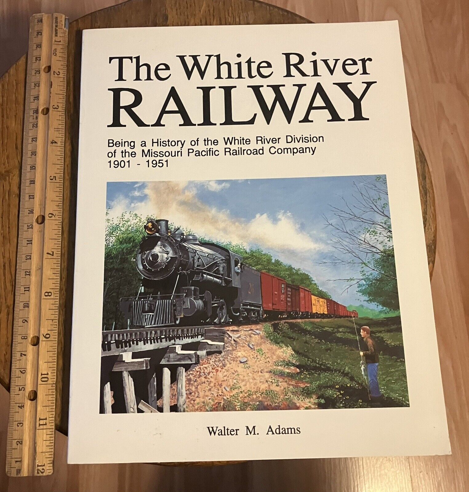 The White River Railway Paperback Walter Adams Signed 1991