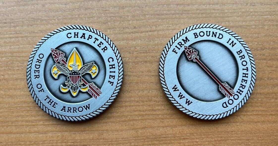 CHAPTER CHIEF OA CHALLENGE COIN Order of the Arrow Lodge Boy Scout Award Gift