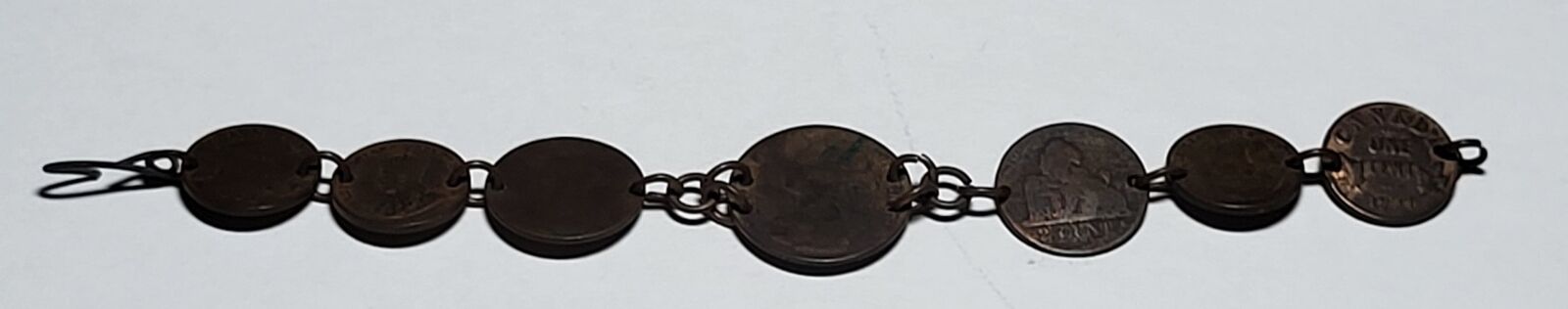 Vintage Copper Coin Bracelet Canada 1883-1932