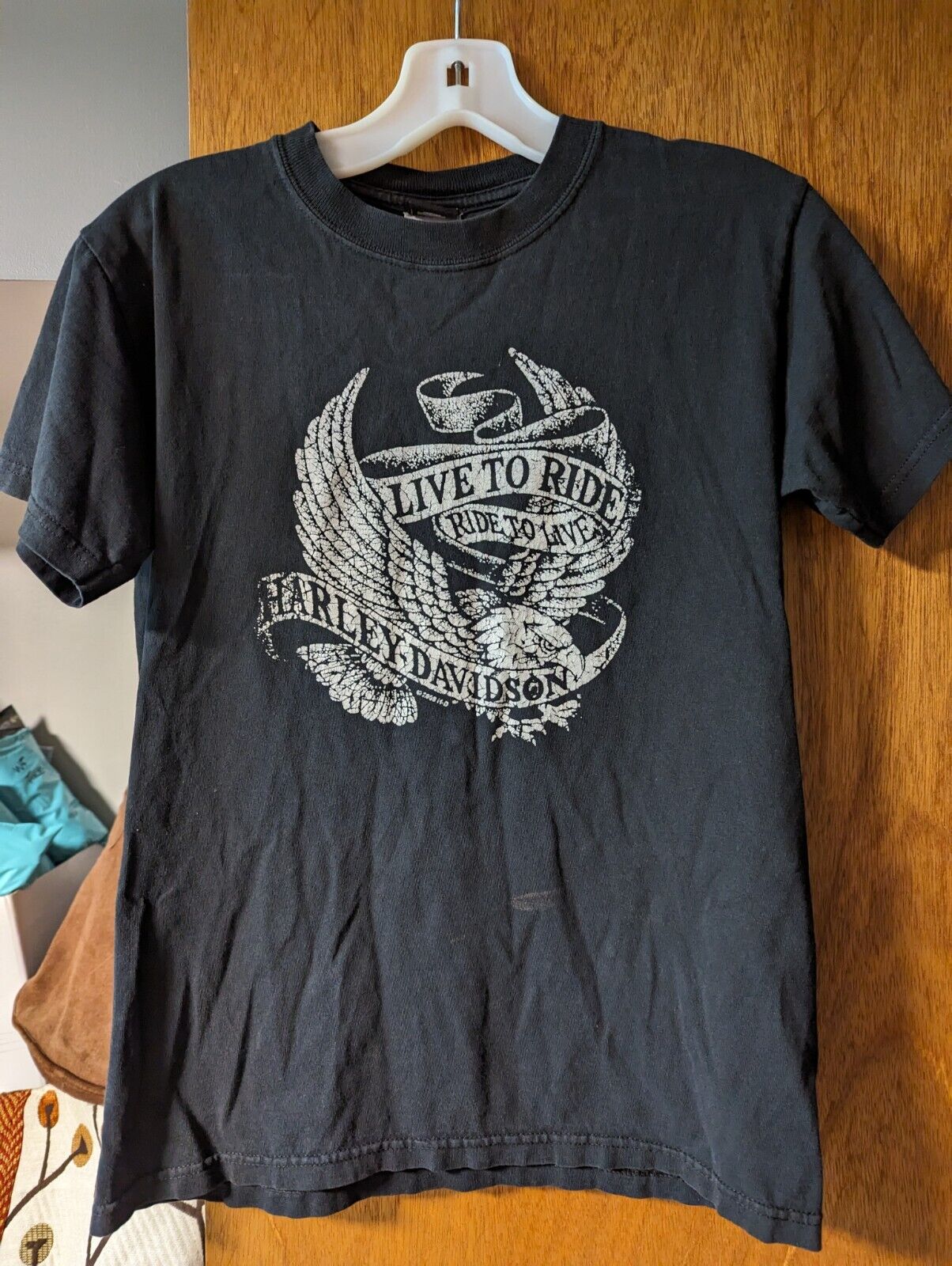 Vintage Harley Davidson “Live To Ride Ride To Live” Tshirt Youth Large