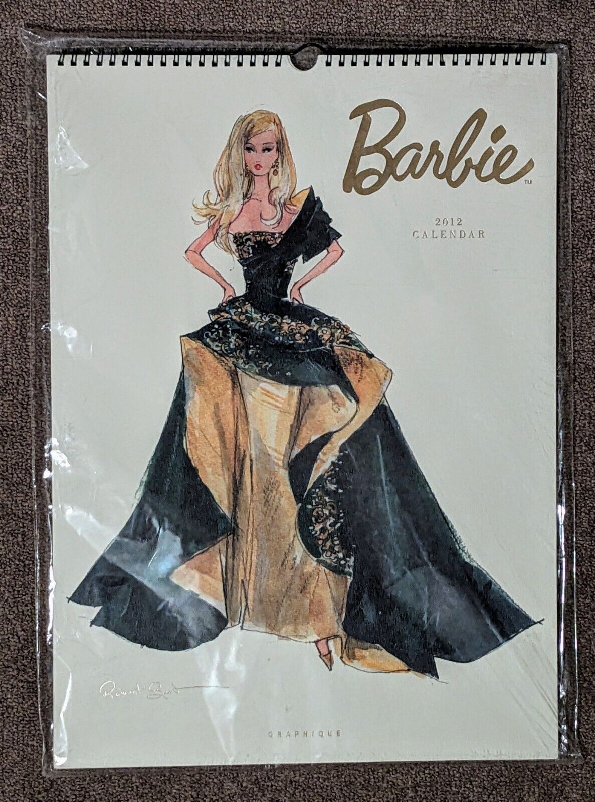 New 2012 Barbie Graphique Calendar Robert Best * Hard to Find Collectable