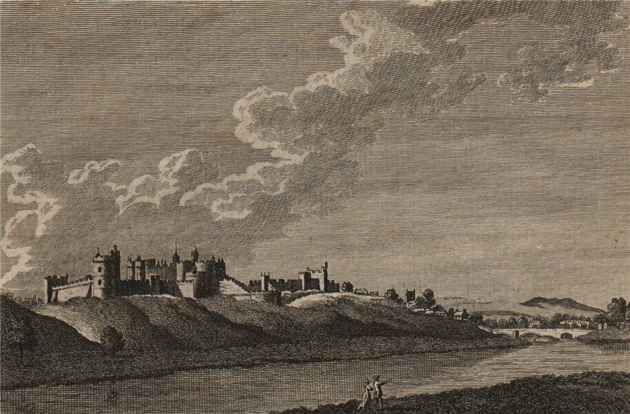 ALNWICK CASTLE, Northumberland. GROSE 1776 old antique vintage print picture