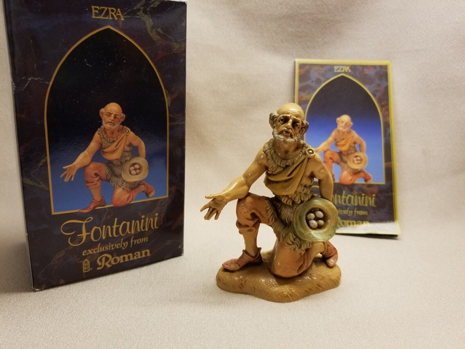 1983 Fontanini Villager Figurine - Ezra The Egg Peddler #129 - 5\