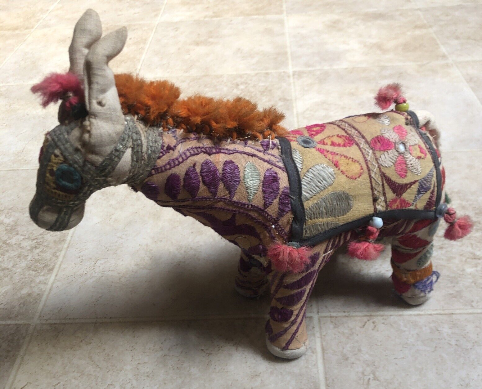 Vintage Hand Woven Horse Made In India 100% Cotton 11\