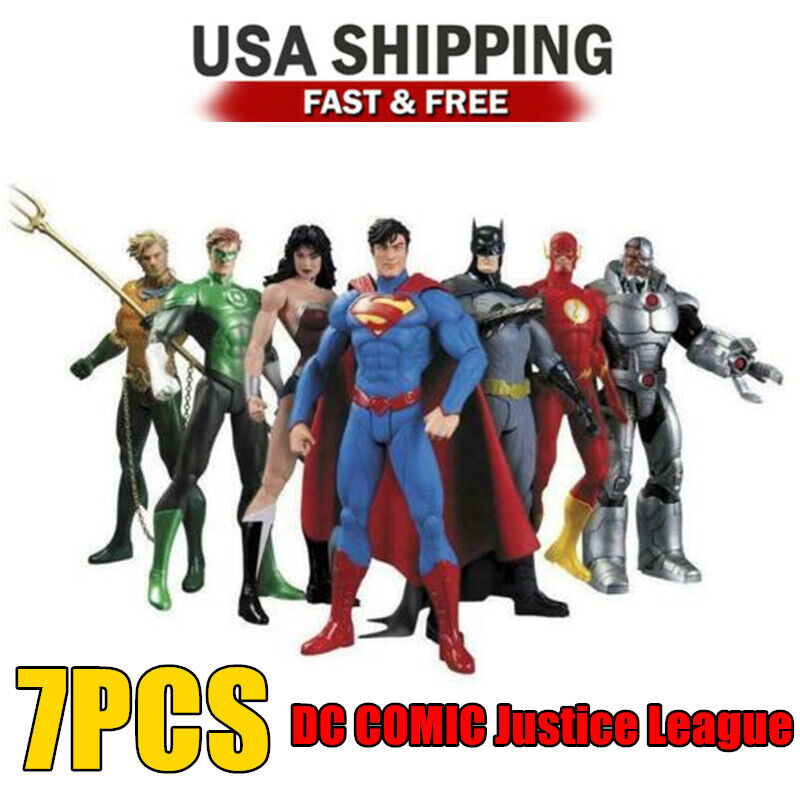 7 in Pack DC Multiverse Superman 7 INCH Superman Batman Flash Action figures Toy