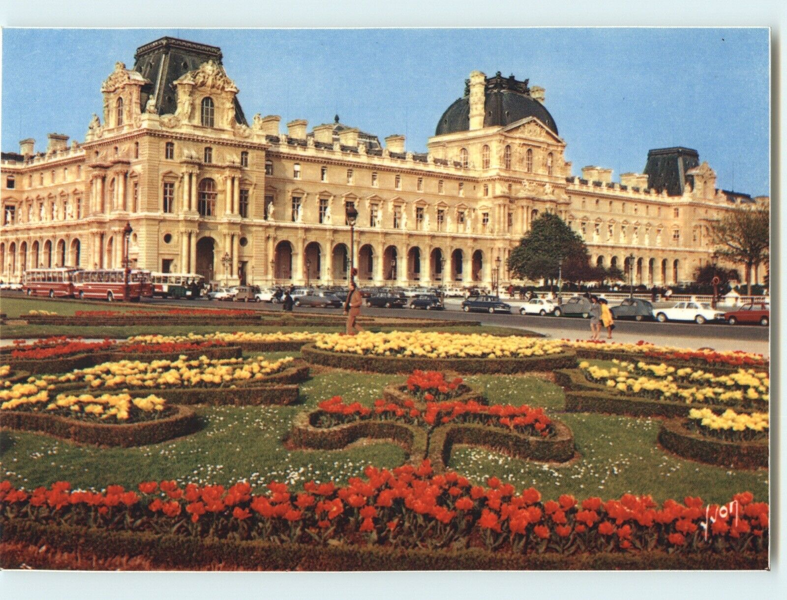 Postcard: Tuileries Garden & Louvre Palace - Paris, France