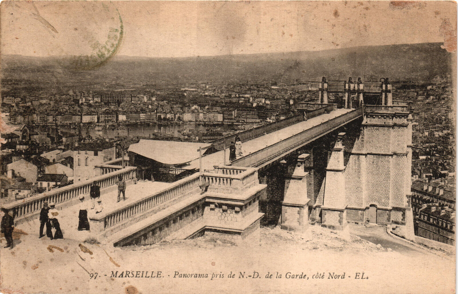 Marseille Panorama Taken From N.D. de la Garde Postcard 