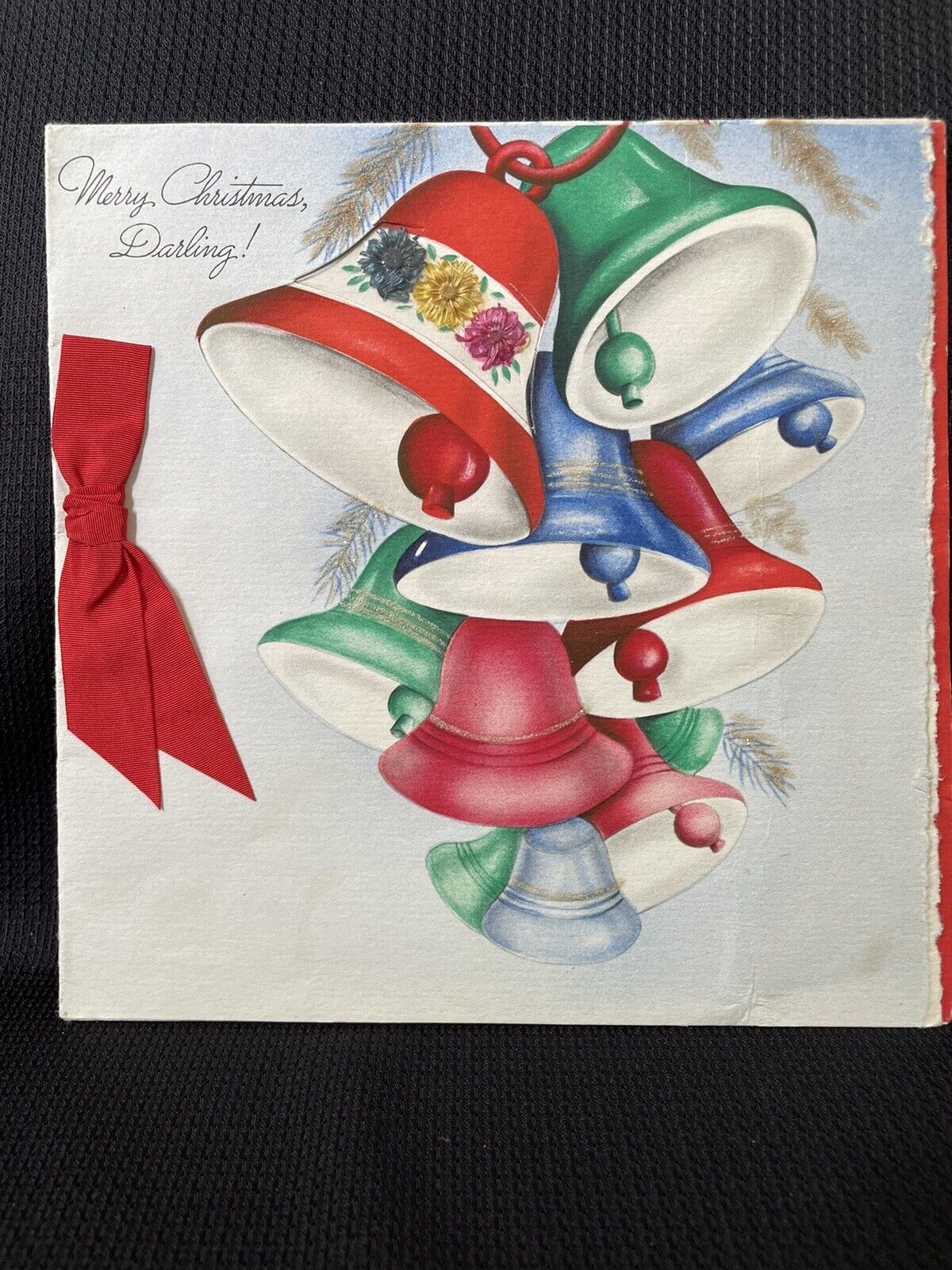 Vintage Hallmark Christmas Card Hall Brothers Inc. Merry Christmas, Darling 1943