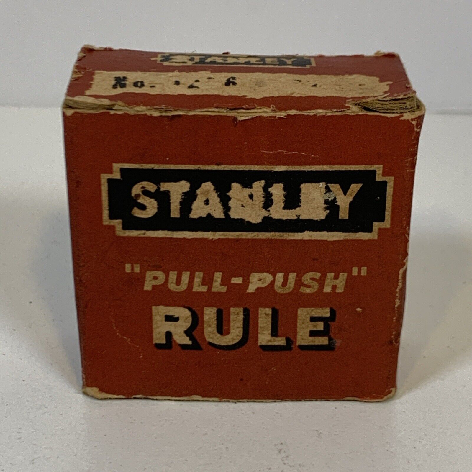 Vintage Stanley Rule No. 1266 Tape Measure Push Pull USA Metric Box