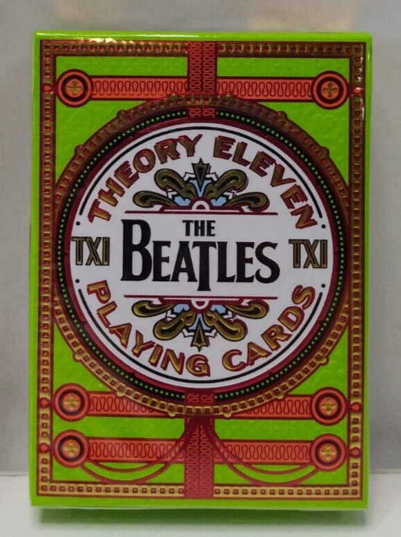 Theory 11 The Beatles Green Playing Cards New