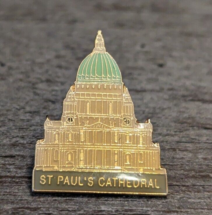 St. Paul's Cathedral London England Anglican Church Vintage Souvenir Lapel Pin
