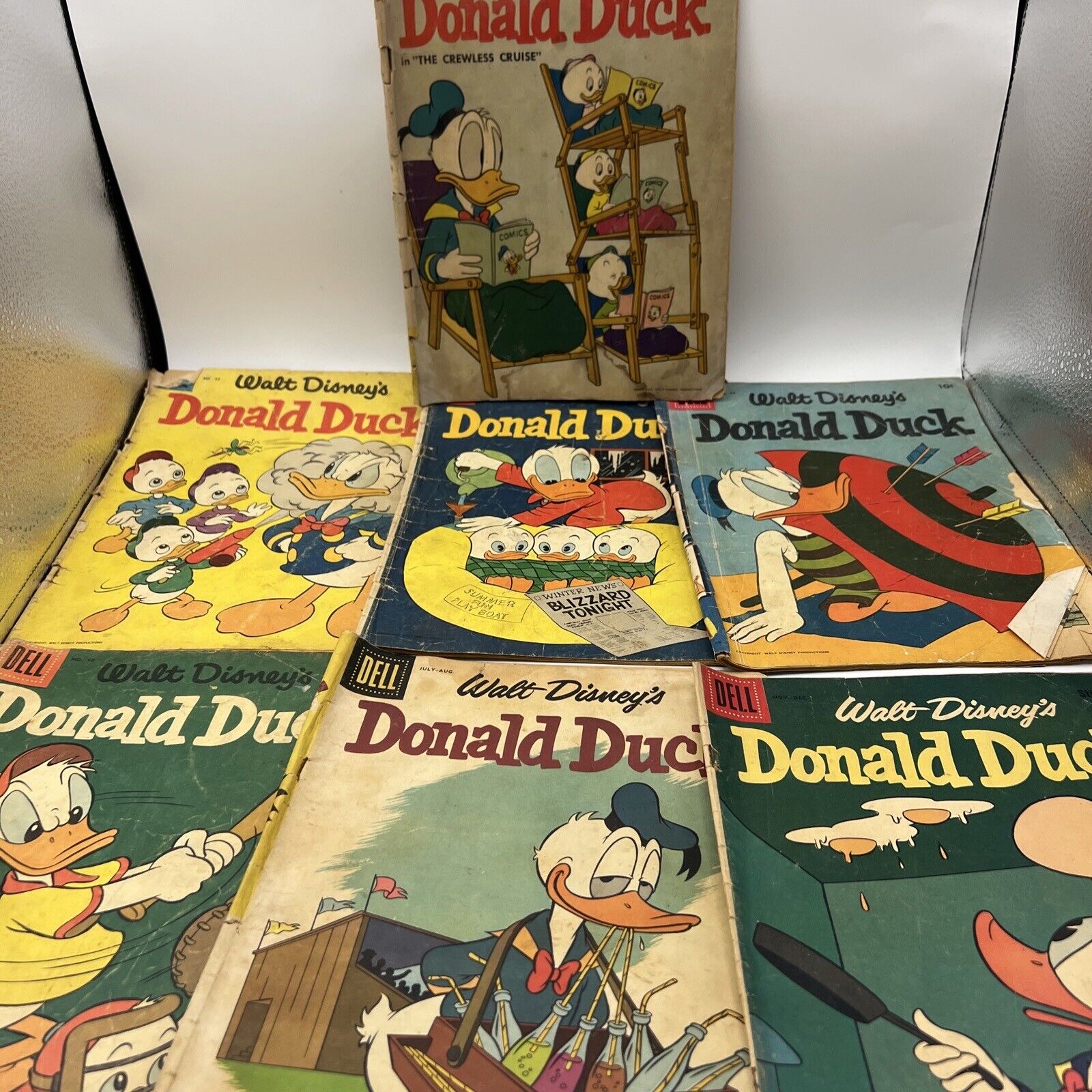 7- VTG DELL 1950s WALT DISNEY’S DONALD DUCK COMIC BOOKS See Photos B3705