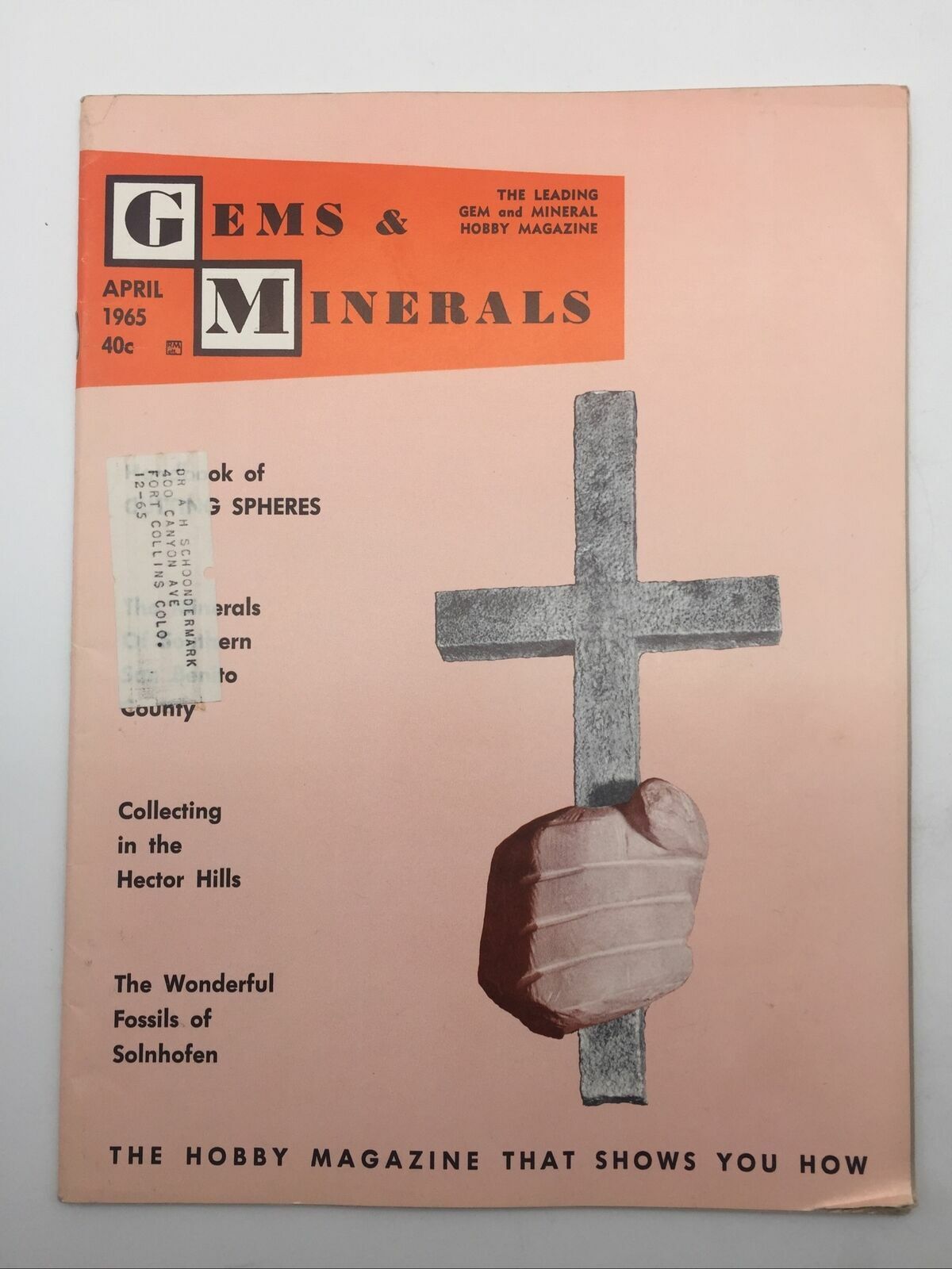 1965 April Gems & Minerals Magazine Fossilized Limestone Easter Emerald CA HI OR