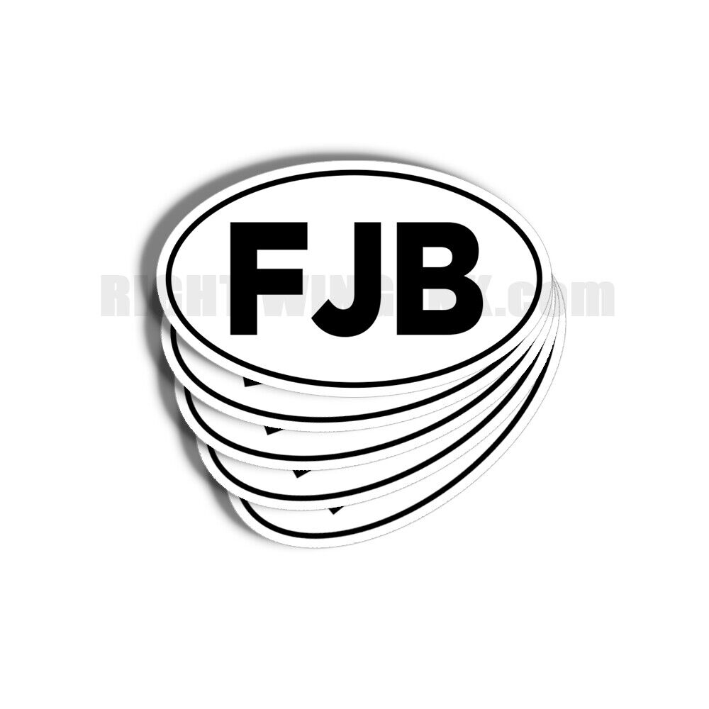FJB - F Joe Biden 5 pack of Oval Bumper Stickers Anti Biden 5\
