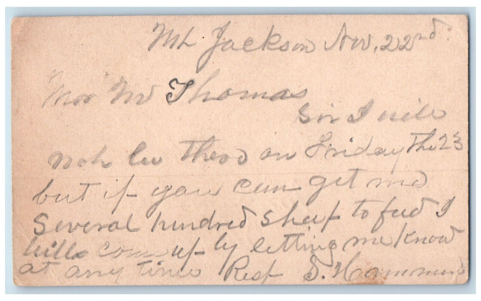 c1880\'s Several Hundred Sheet Mt. Jackson Virginia VA Shenandoah VA Postal Card