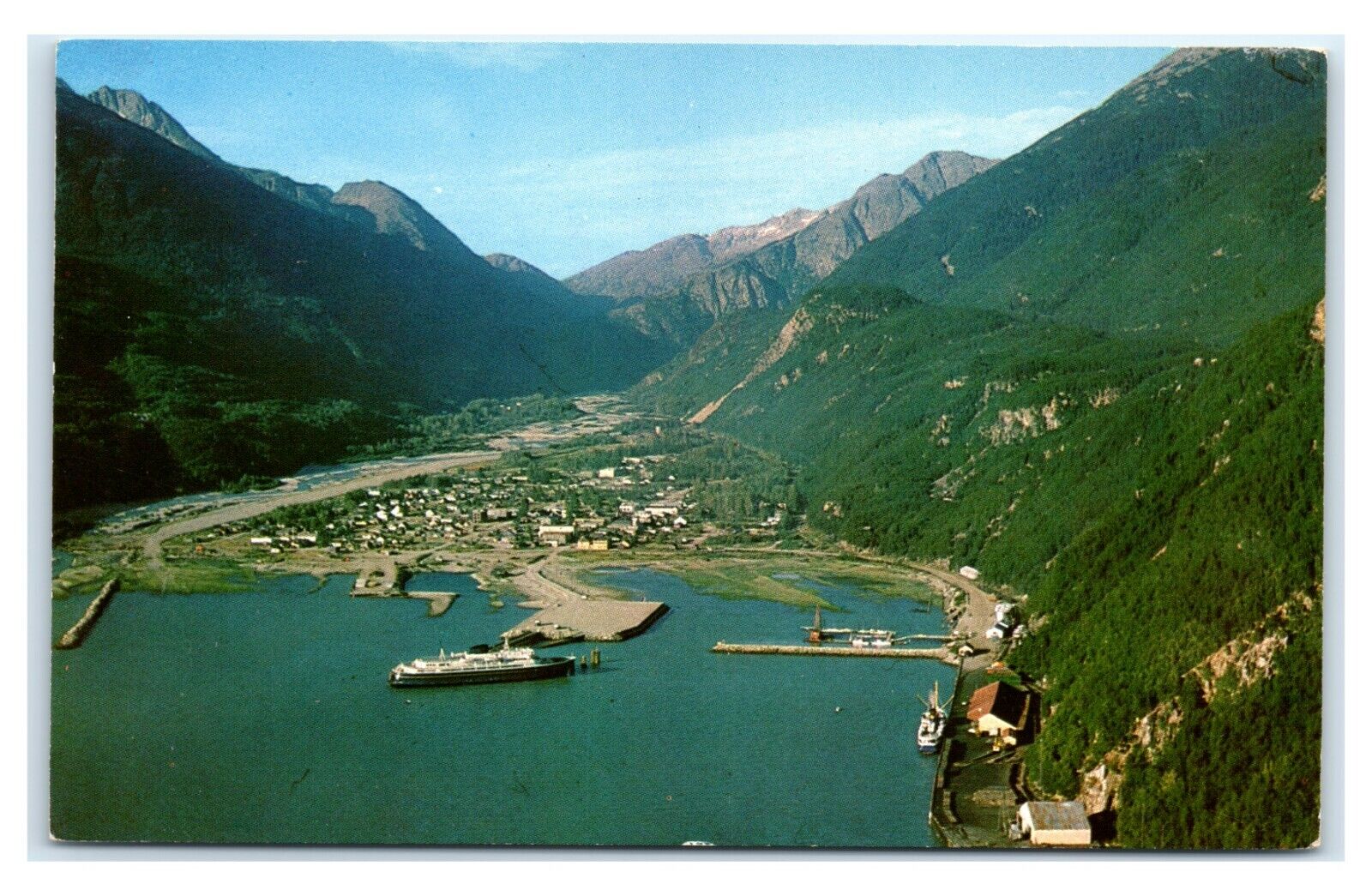 Postcard Air View of Skagway, Alaska AK 1960\'s AJ17