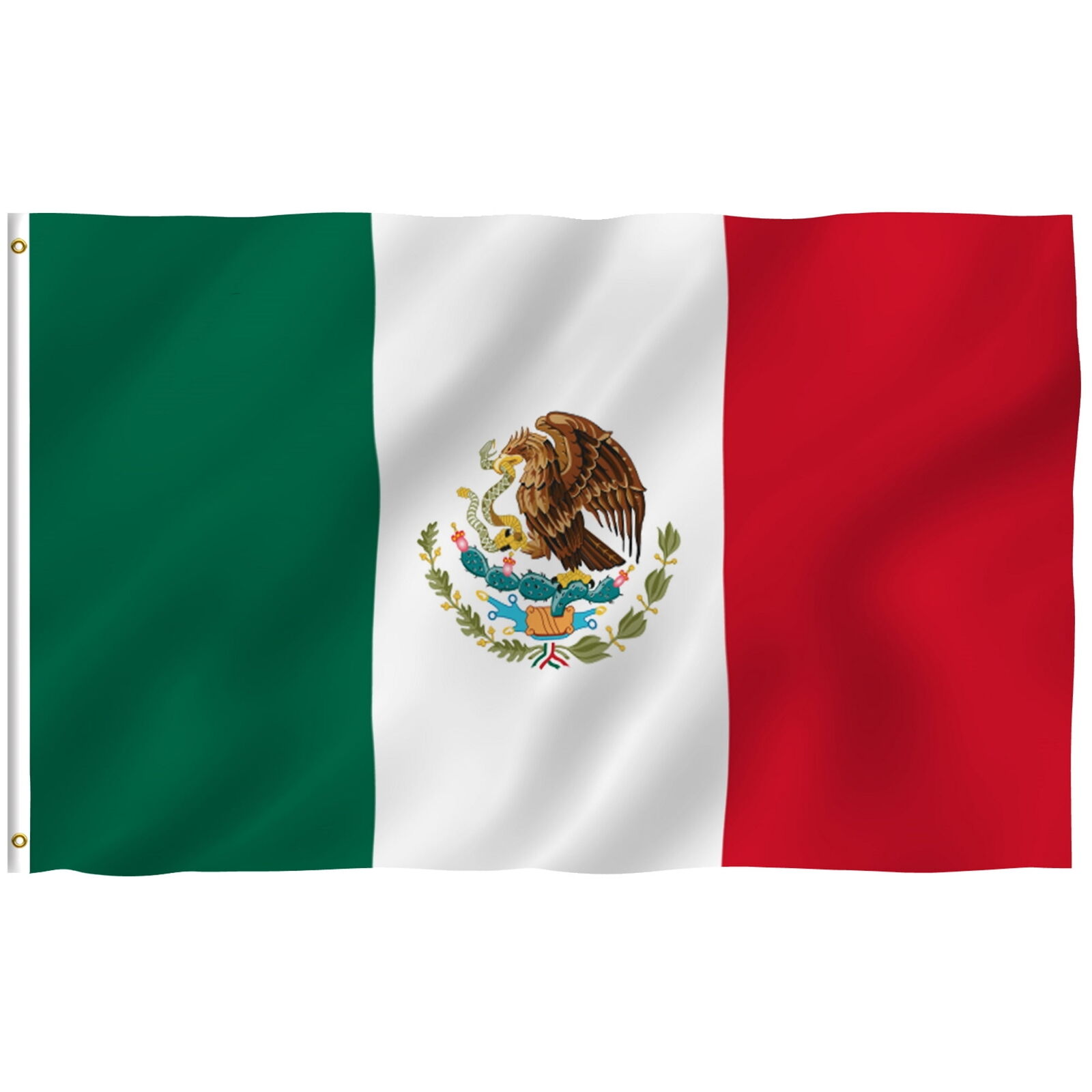 Bandera de México 3X5 pies, Mexican flag polyester, bandera nacional majicana