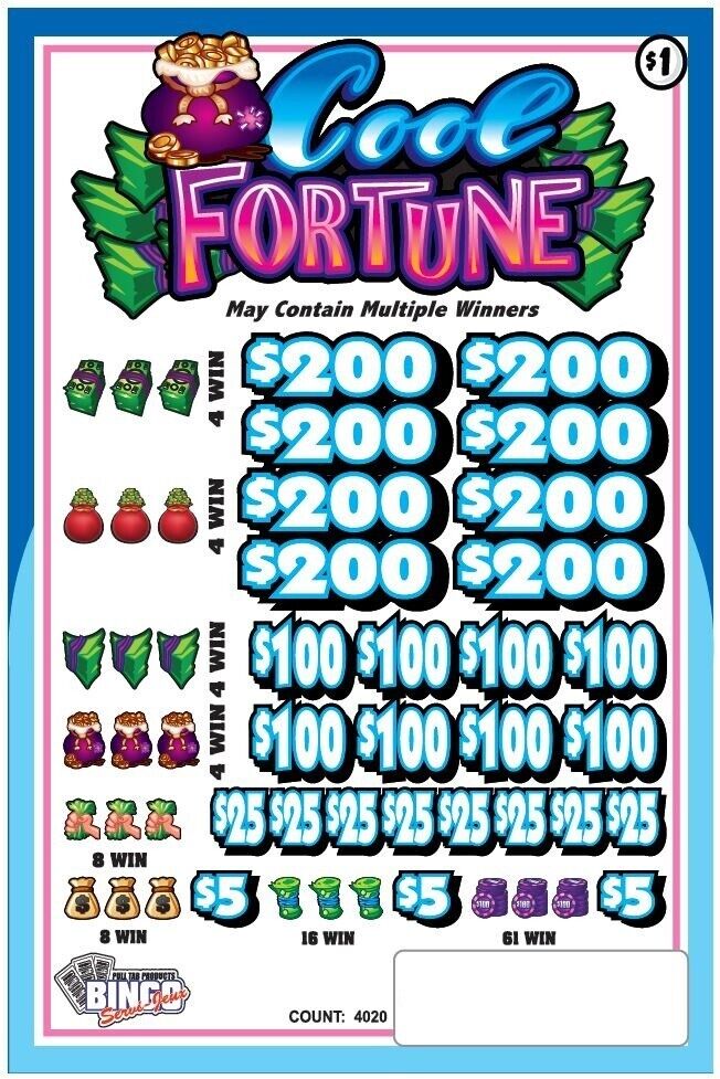 NEW pull tickets **OVERSTOCK DISCOUNT** COOL FORTUNE - Instant Tabs