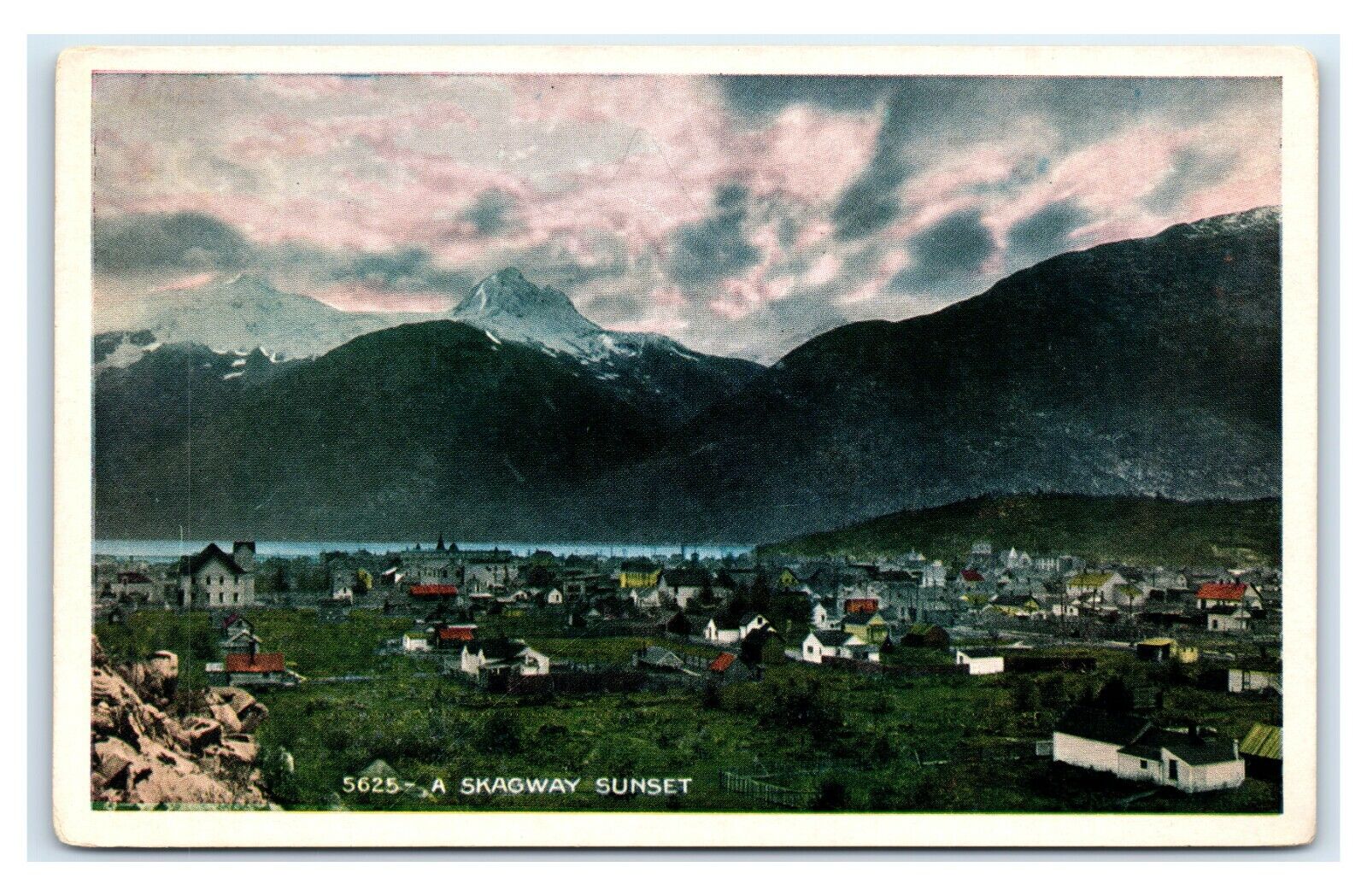 Postcard A Skagway Sunset AK Alaska D102
