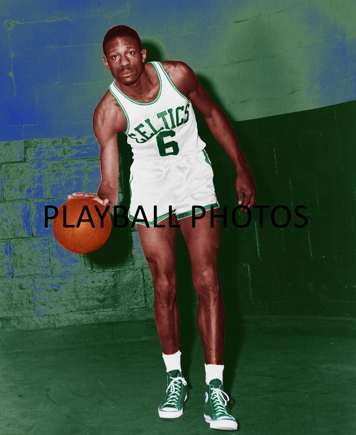 Bill Russell Colorized 8x10 Print-FREE SHIPPING