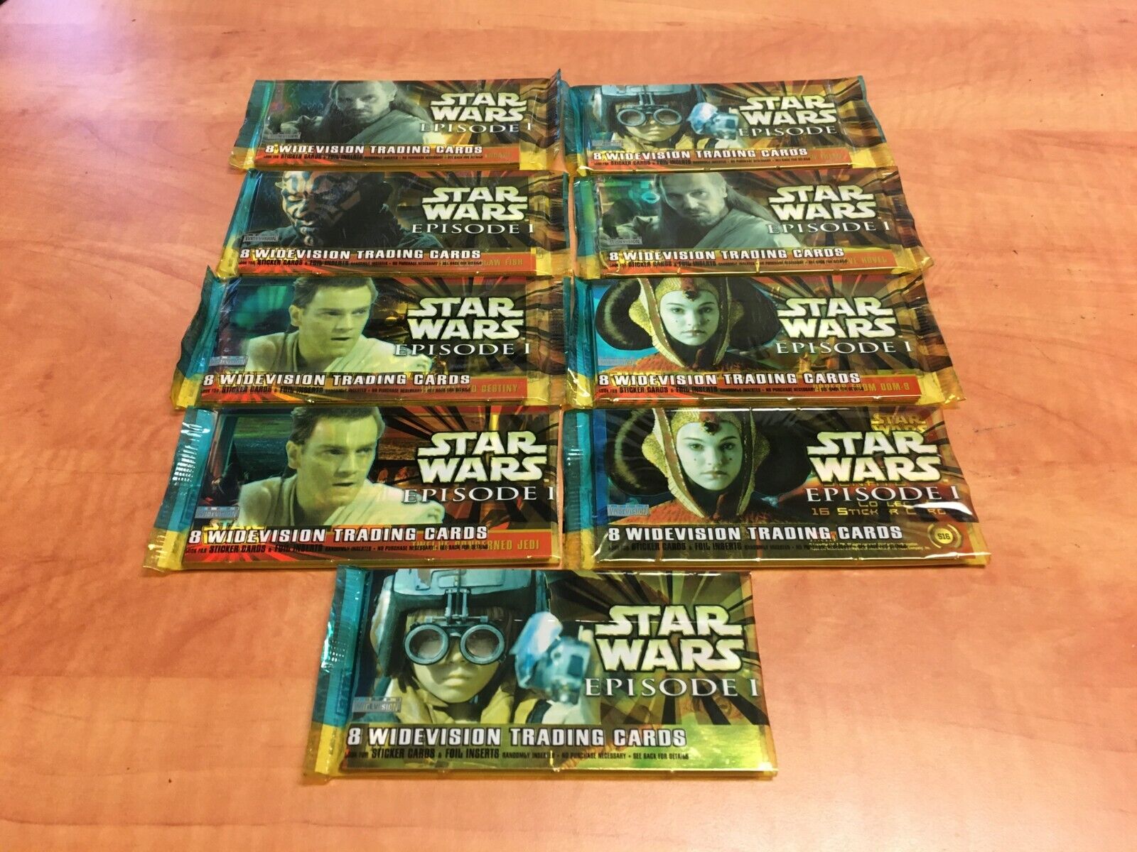 Lot of 9 Star Wars Episode I Wide Vision Trading Cards Topps 1999 READ
