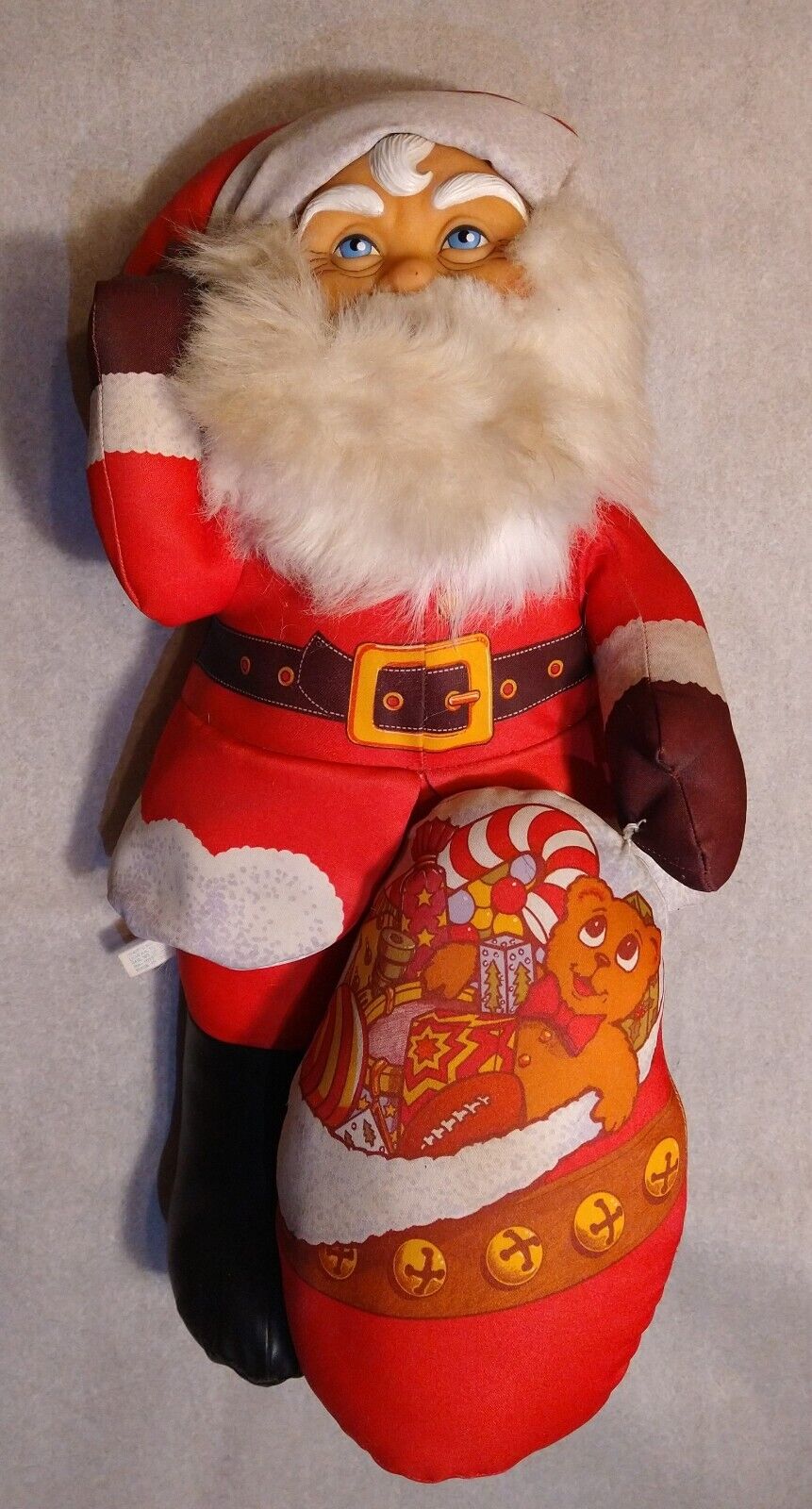 Vintage Rubber Face Santa Claus 20 Inch Doll Christmas Lenexa KS Xmas Decor Big