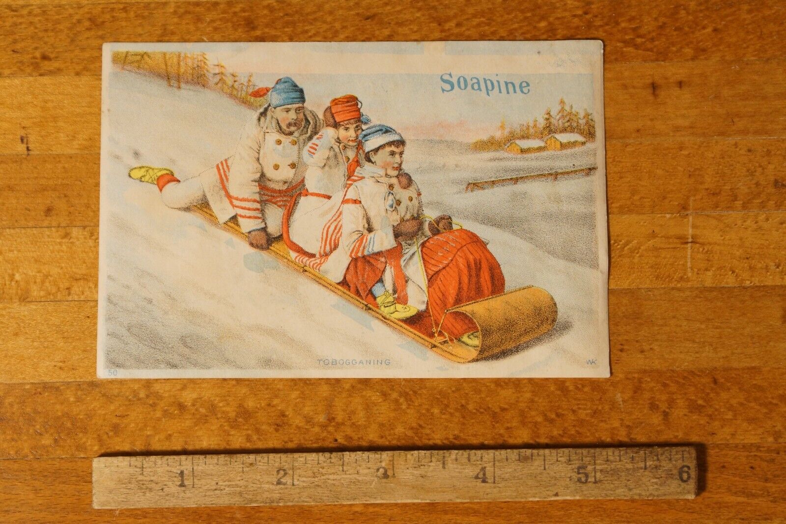 Antique Victorian Trade Card Soapine Kendall Mfg Co.