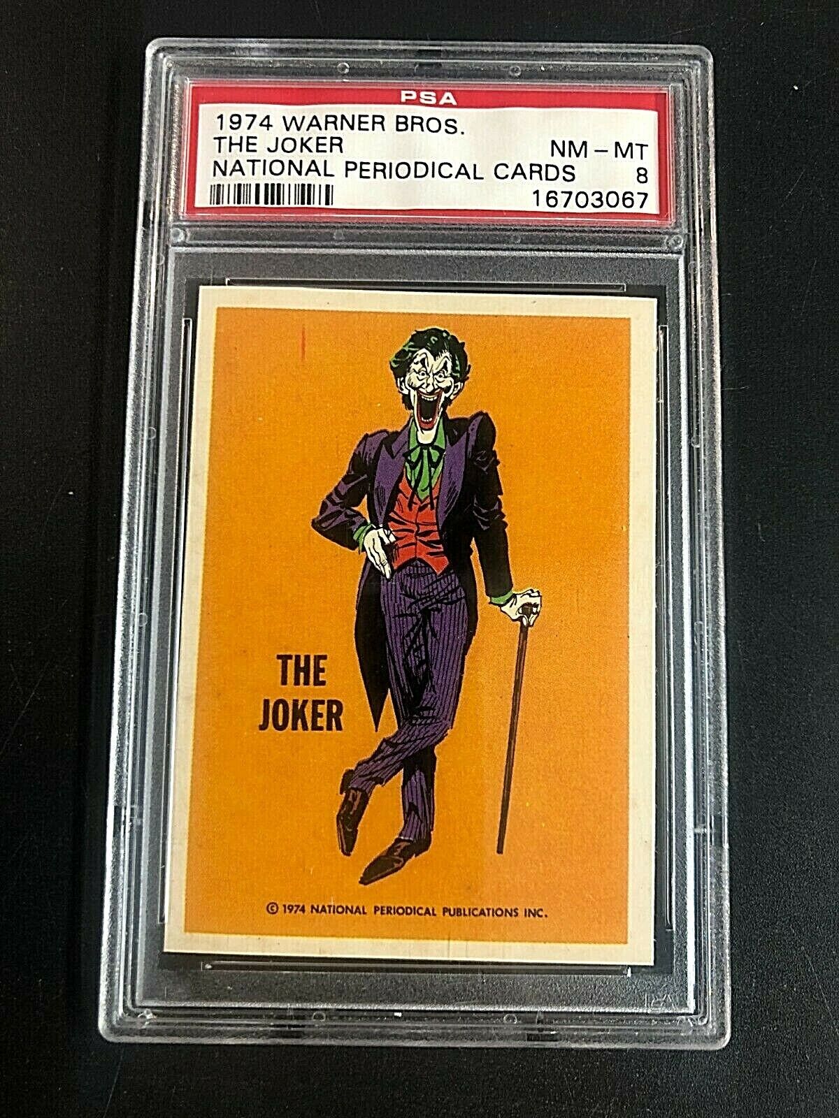 The Joker 1974 Warner Bros. National Periodical Batman DC Marvel PSA 8 NM-MT