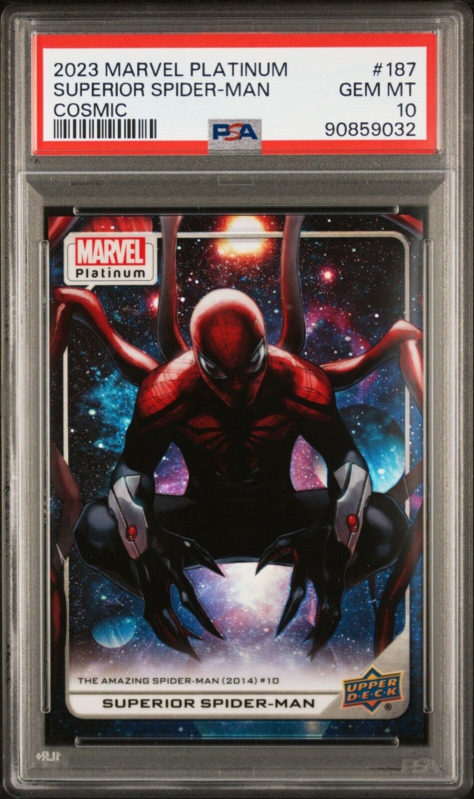 2023 Upper Deck Marvel Platinum Superior Spider-Man #187 Cosmic /25 PSA 10 Pop 1