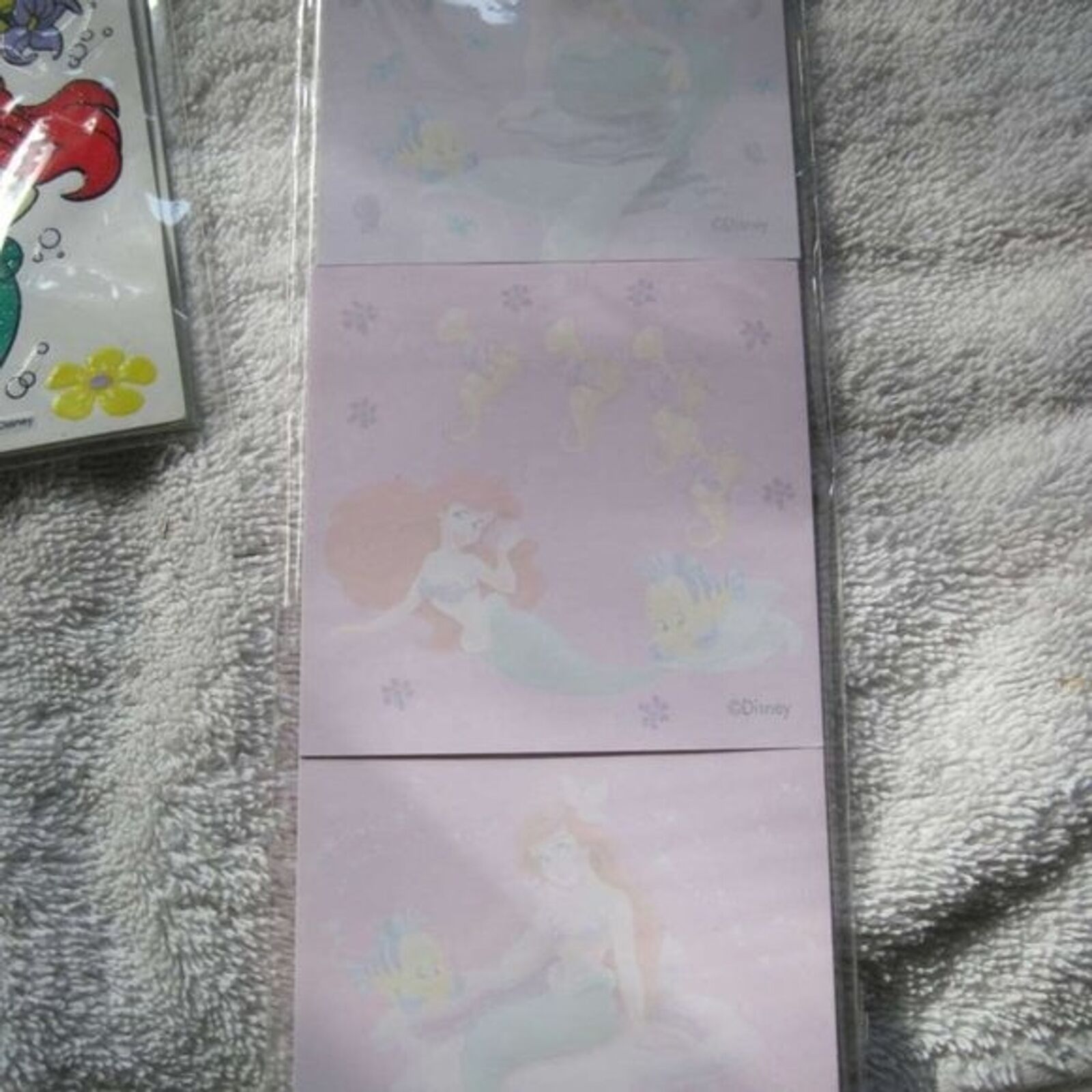 Disney\'s Little Mermaid Ariel 3 Pack Sticky Note Pads Flounder Sebastian Favors