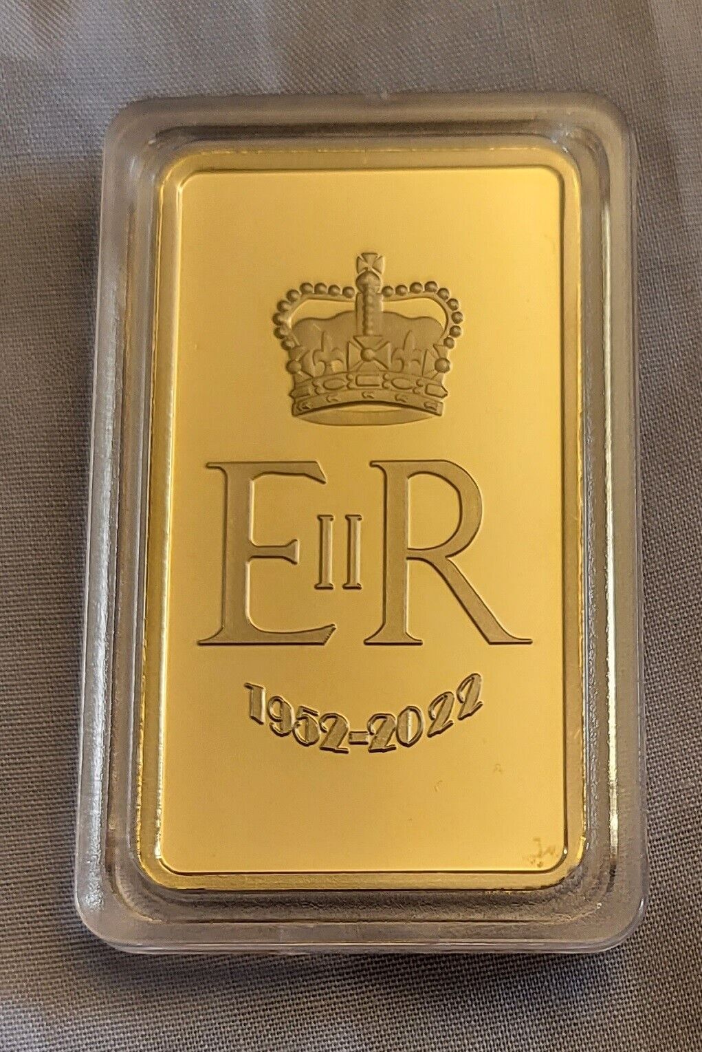Queen Elizabeth II Gold Bar Platinum Jubilee ingot Royal Family King Charles USA