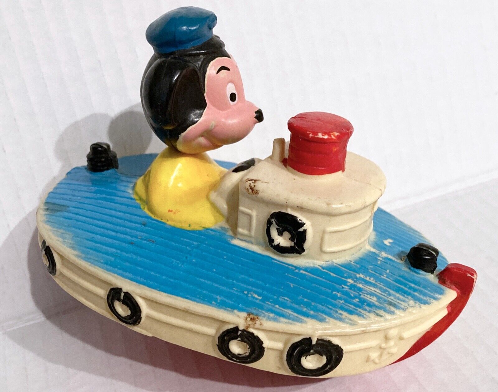 Rare Vintage Walt Disney Productions Marx Mickey Mouse Boat Plastic Hong Kong