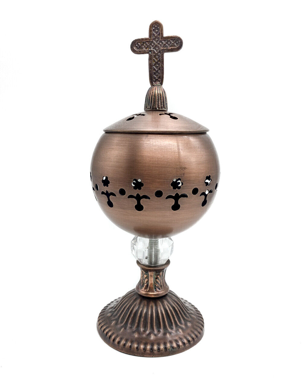 Incense Burner Charcoal Holder Polished Brass Christian Church Resin Censer 7.9\