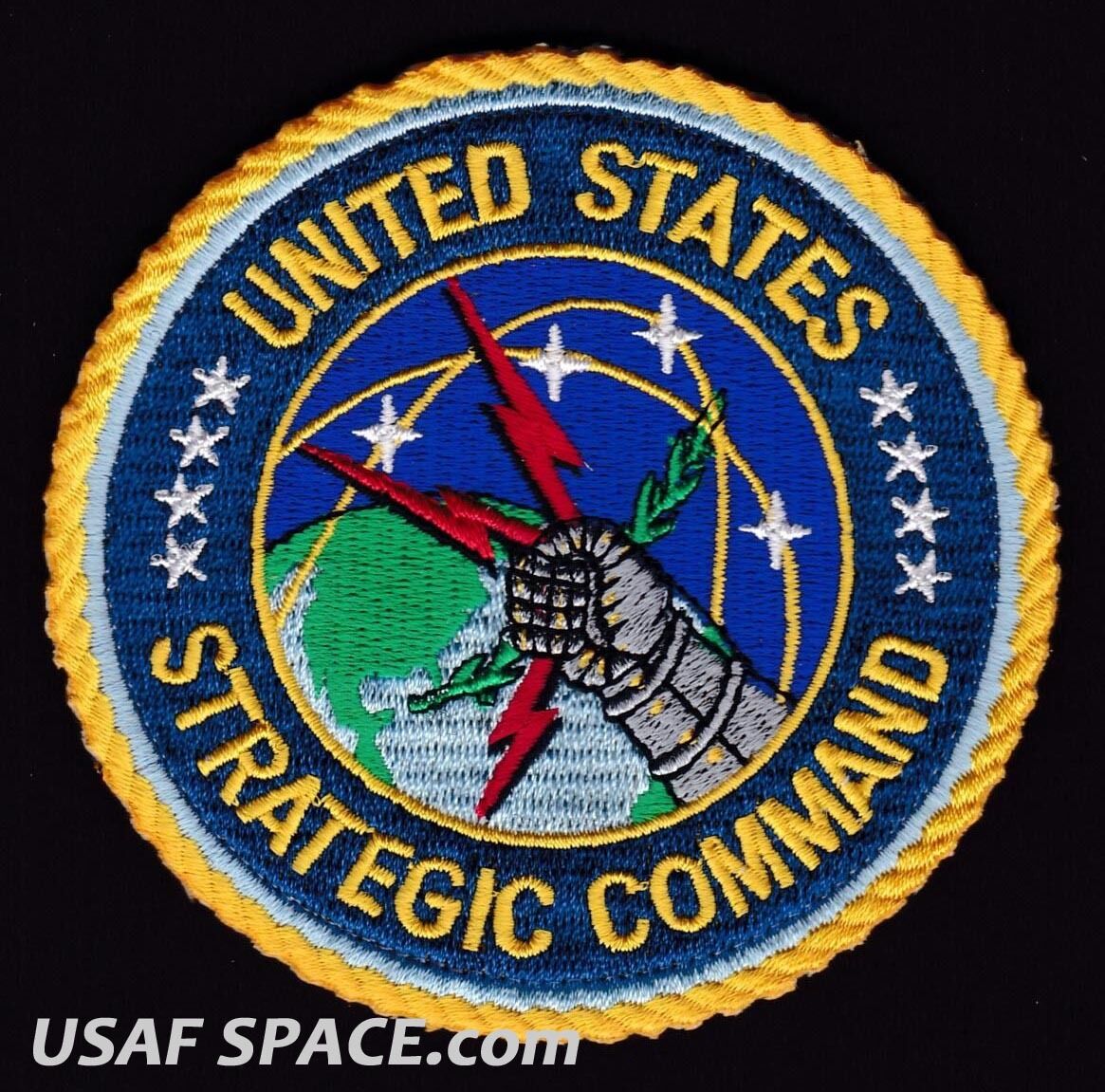  AUTHENTIC UNITED STATES STRATEGIC COMMAND MISSILE DEFENSE USAF VEL PATCH