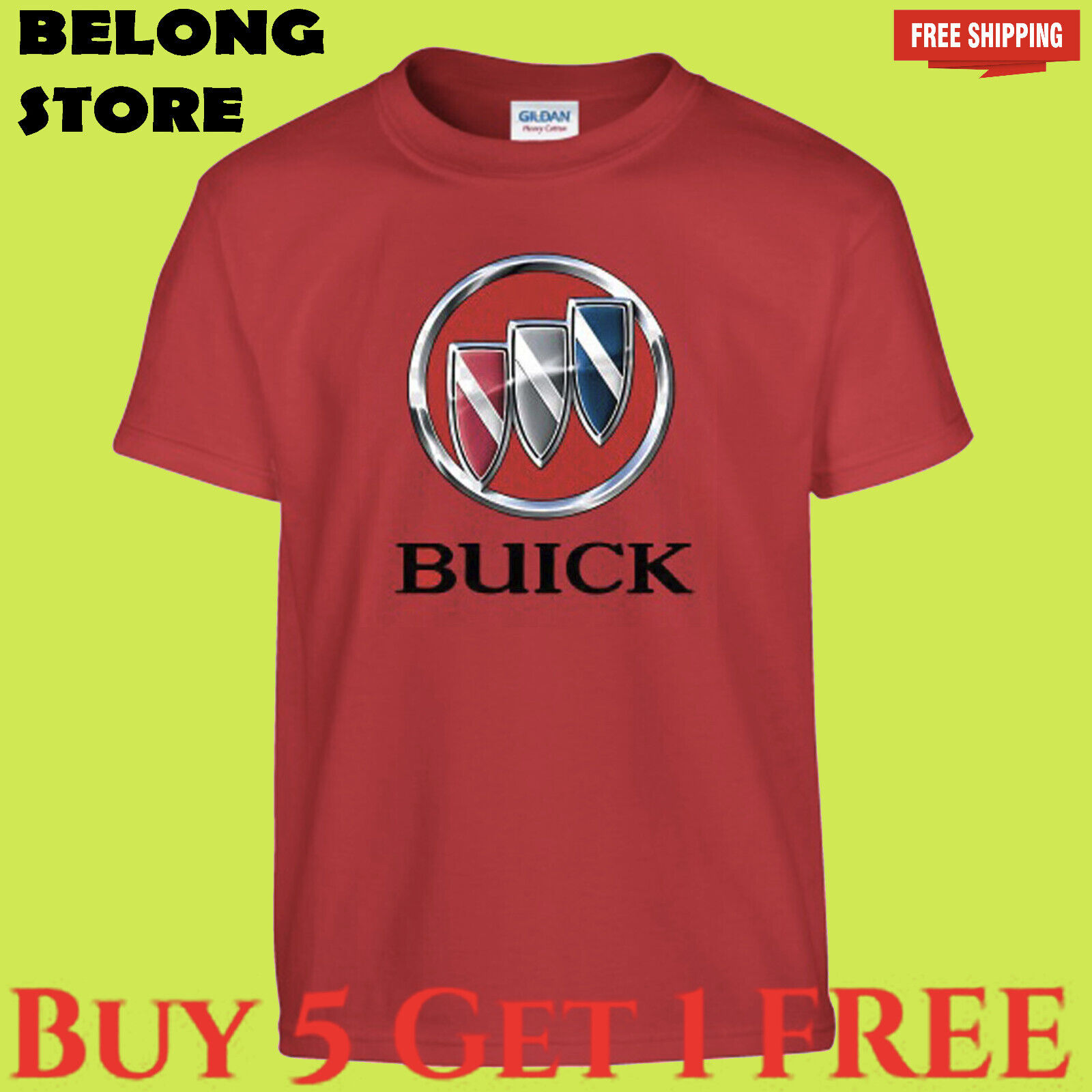 Buick Car Motorcycle Logo Men\'s New T-shirt Size S-5XL Tee USA
