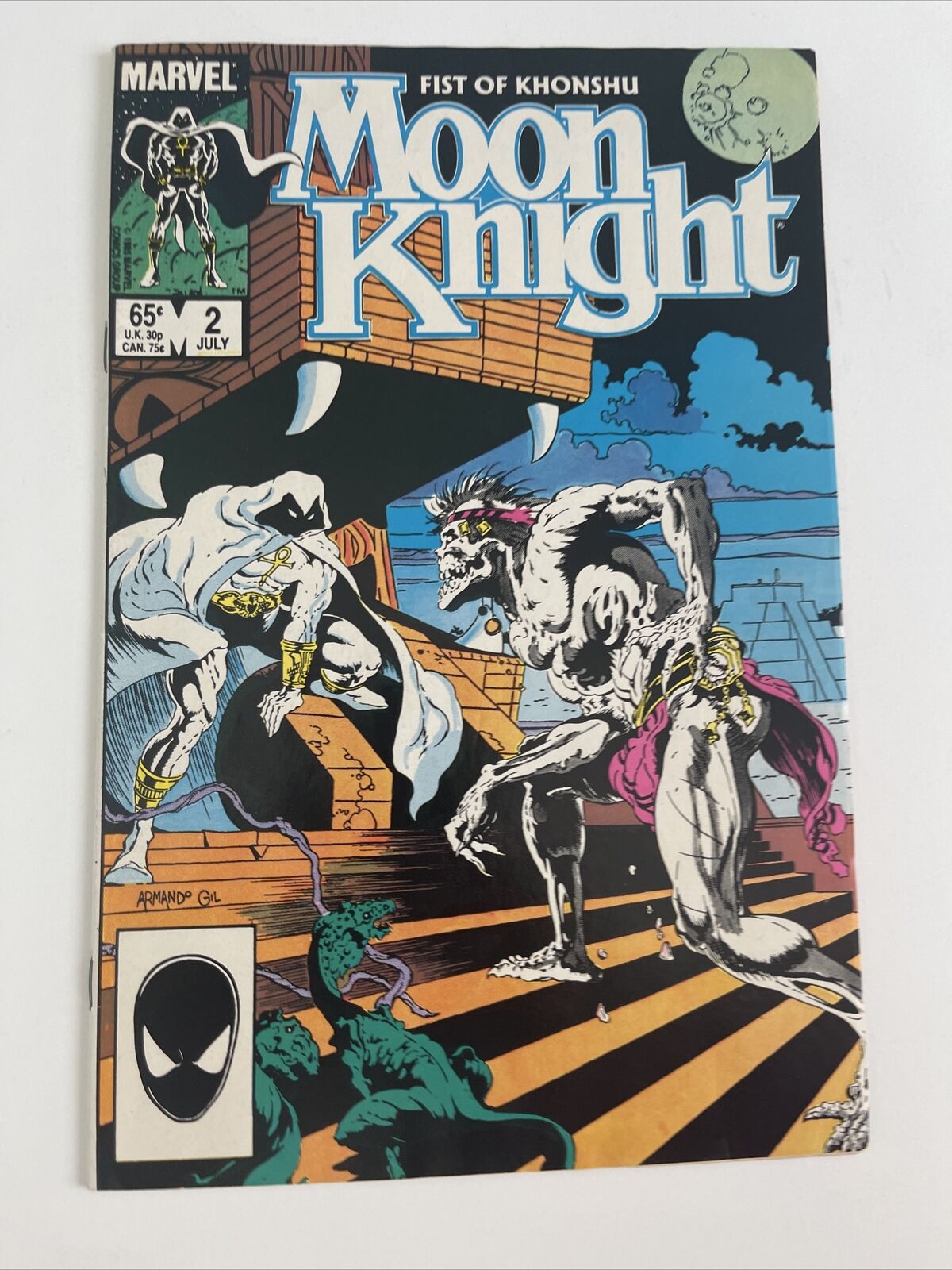 Moon Knight: Fist Of Konshu #2 (Jul 1985,Marvel) 1st appearance of Arthur Harrow