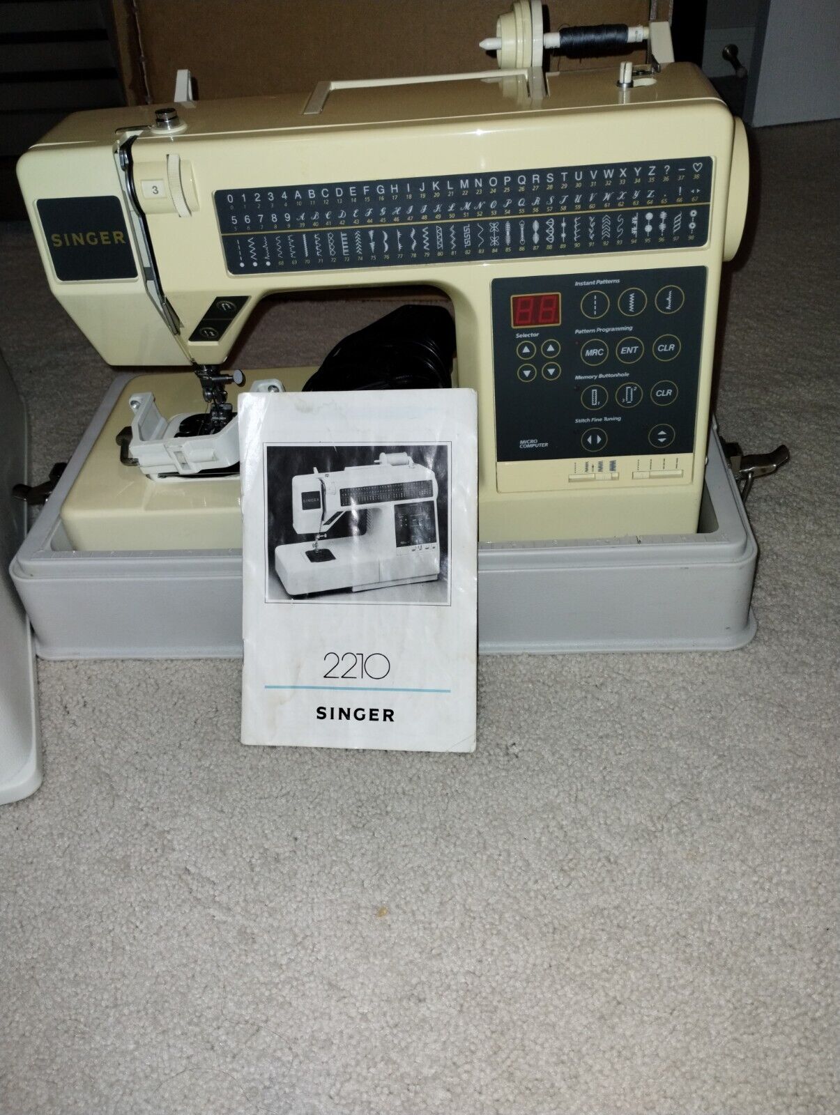 Singer Model 2210 Sewing Machine W/ Foot Pedal : For Parts Or Repair.
