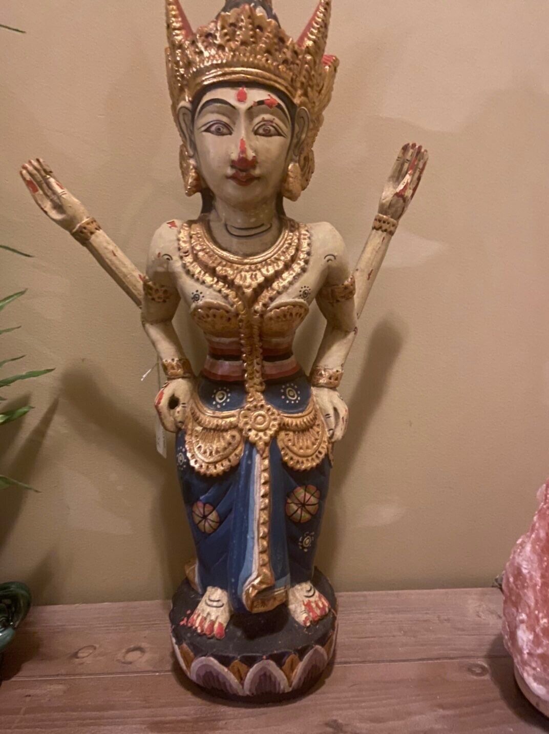Rare Indian Goddess Statue,this item is beautifully detailed hand carved,antique