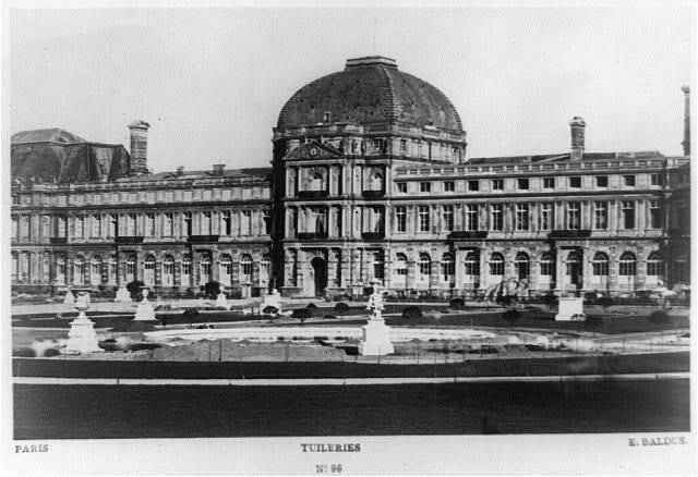 Photo:Tuileries Palace, Paris, France / E. Baldus. 1851
