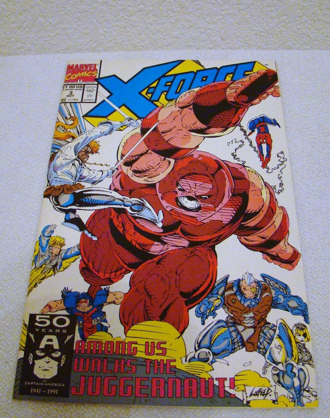 Marvel Comics X- Force #3 October 1991 Among Us Walks the Juggernaut Comic Book