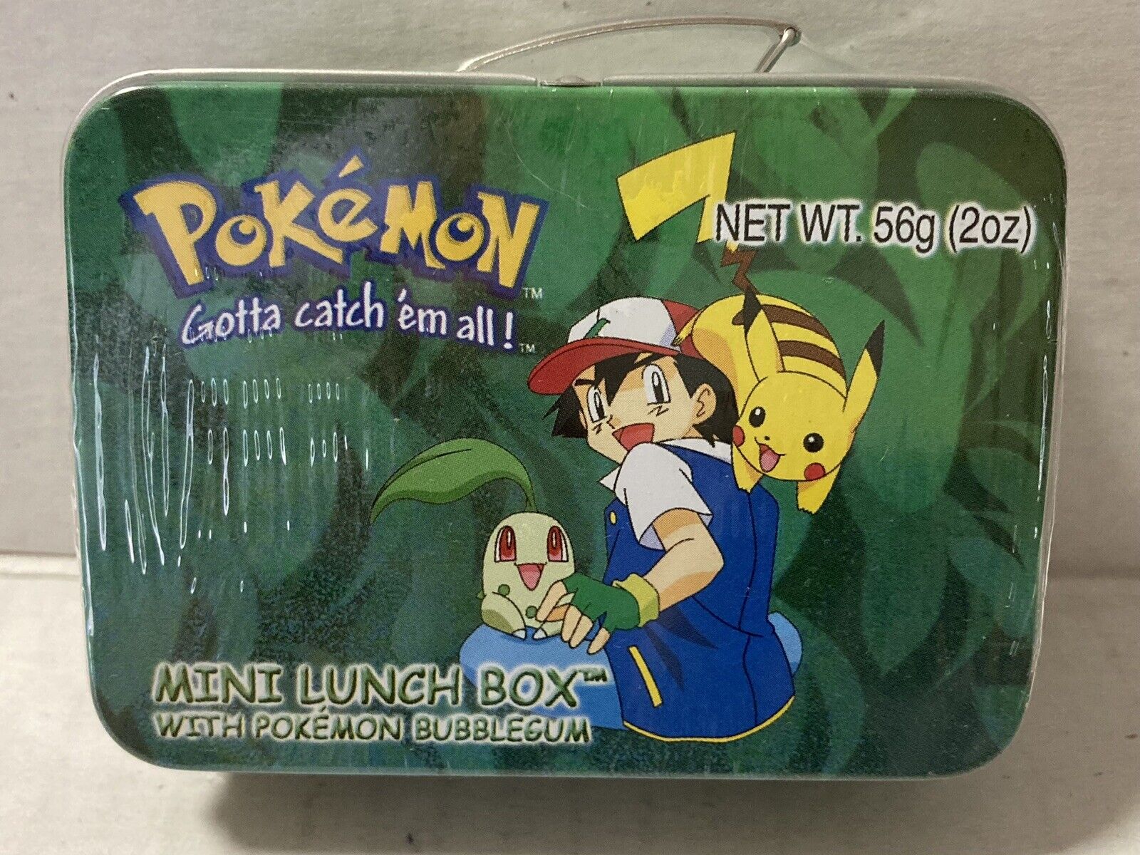 Vintage 2002 Pokémon Mini Lunch Box Bubble Gum Tin 2 oz Full Unopened Sealed NOS