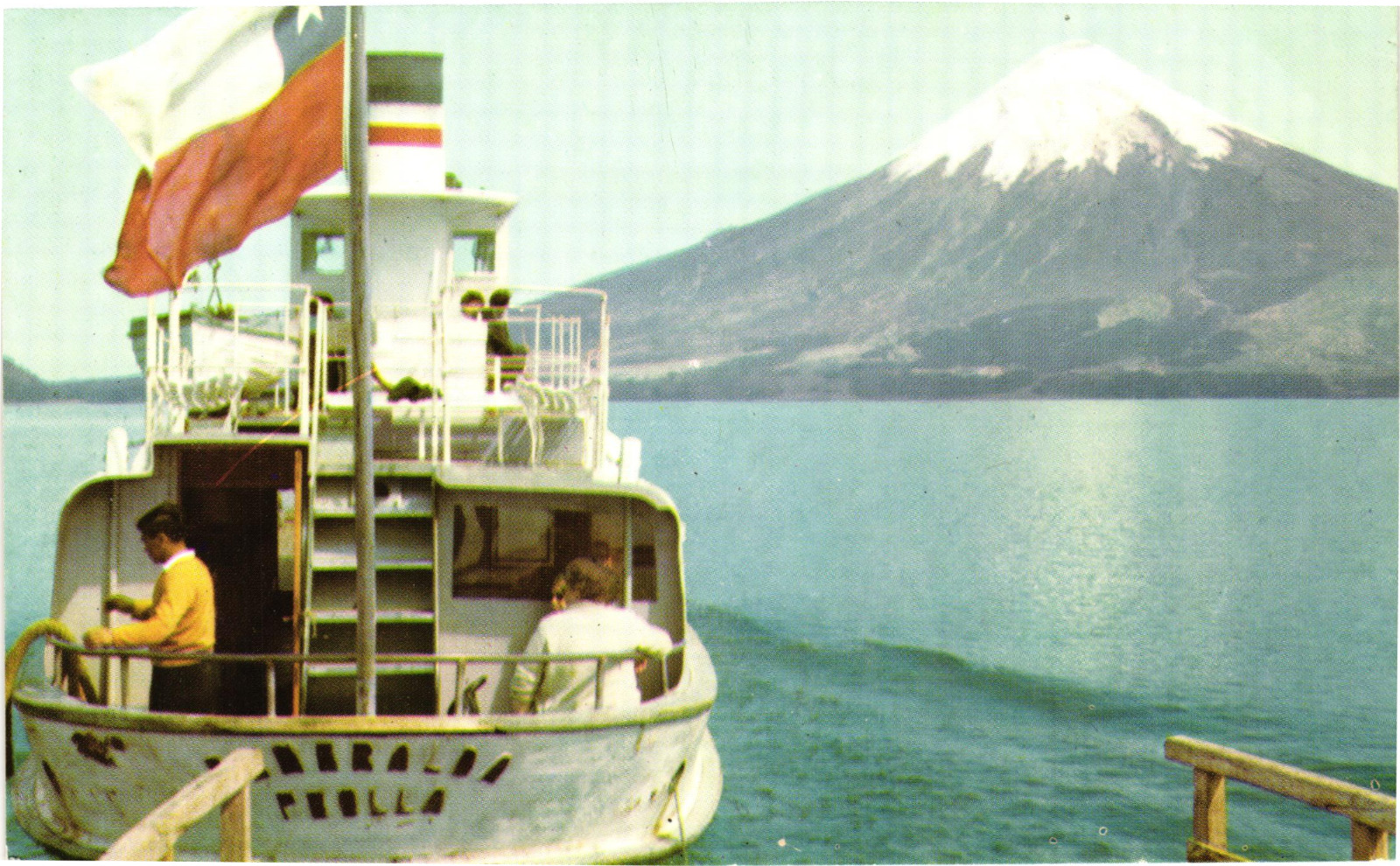 Todos los Santos Lake and Osorno Volcano Unposted Postcard Chile