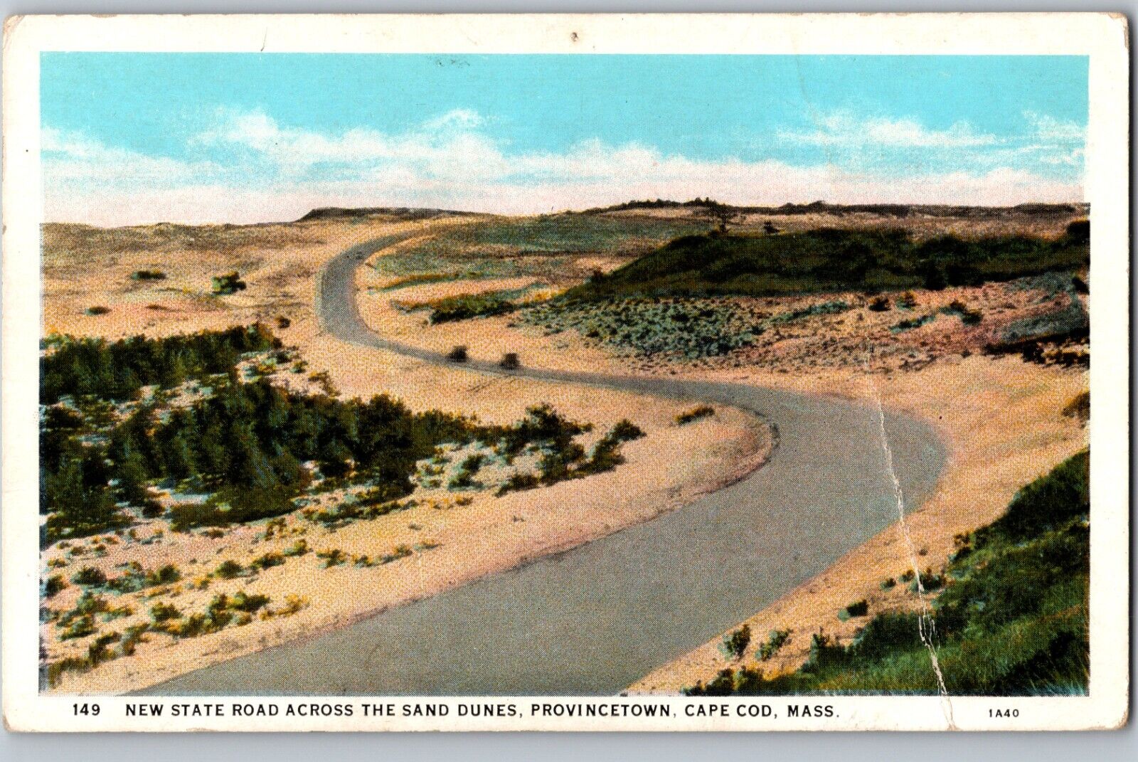 1915 State Road Across The Sand Dunes Provincetown Cape Cod MA Postcard