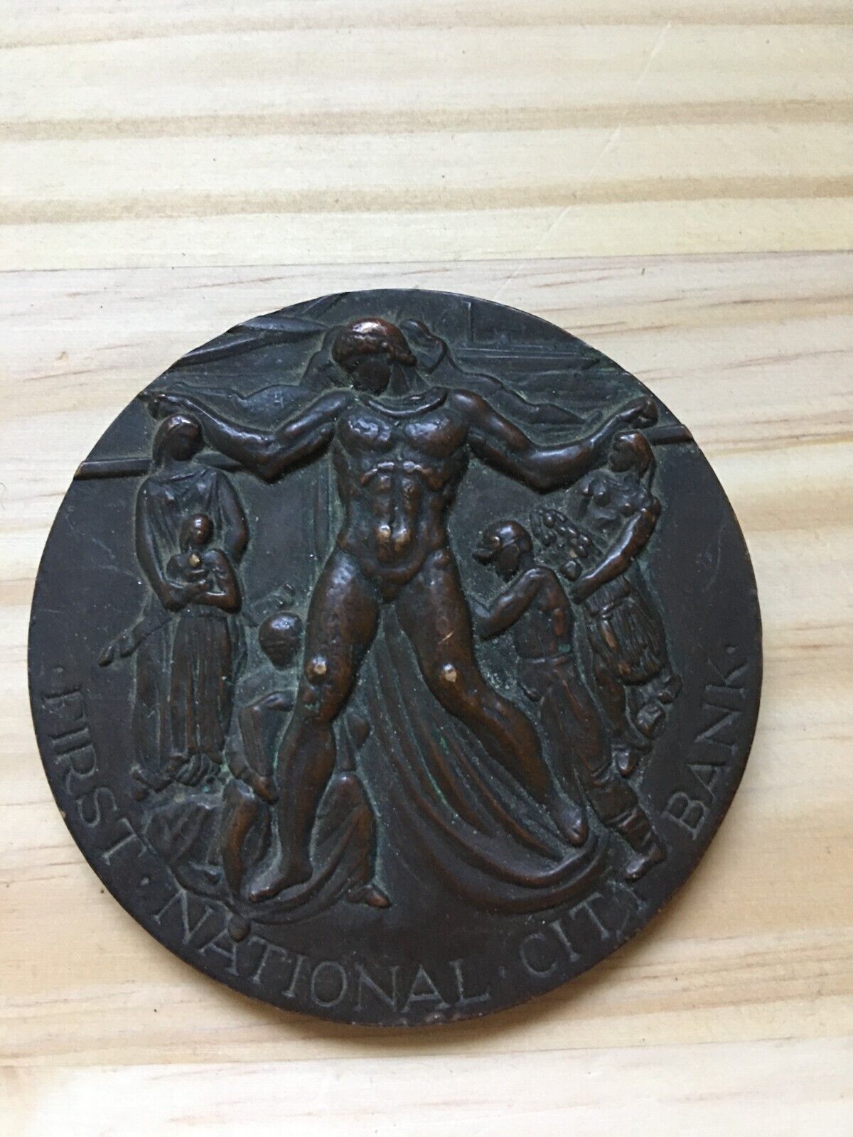 First National City Bank New York 1812 - 1962 150 Year Service Bronze Medal 3\